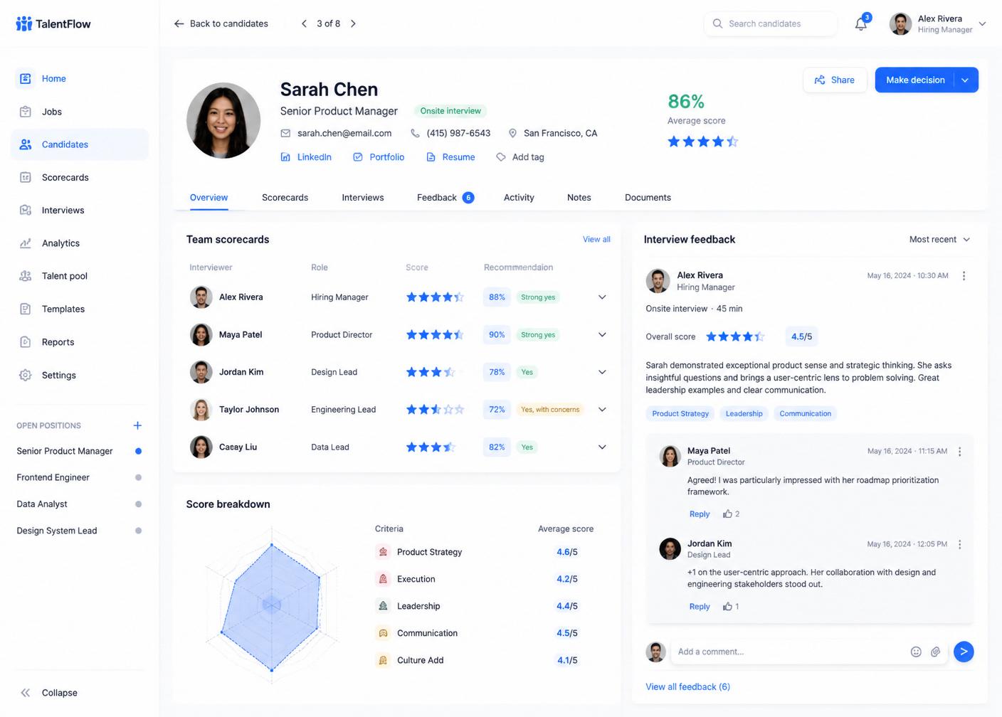 Get hiring managers off email.